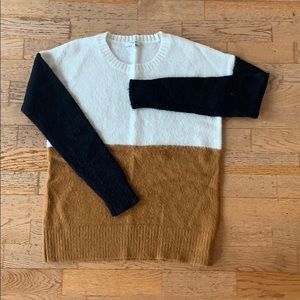Like new! Madewell color block sweater SMALL